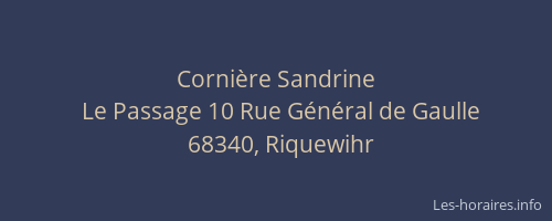 Corni&egrave;re Sandrine