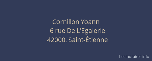 Cornillon Yoann