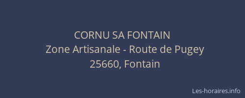 CORNU SA FONTAIN