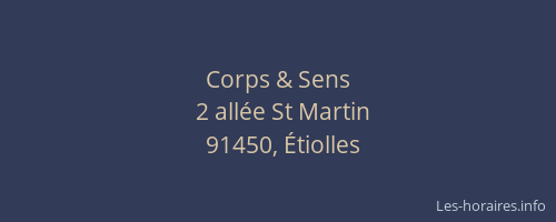 Corps & Sens