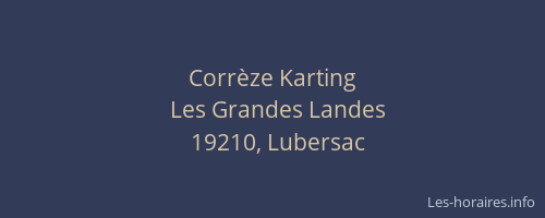 Corr&egrave;ze Karting