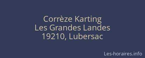 Corrèze Karting
