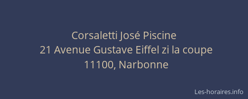 Corsaletti José Piscine