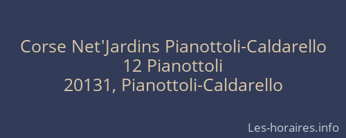 Corse Net'Jardins Pianottoli-Caldarello