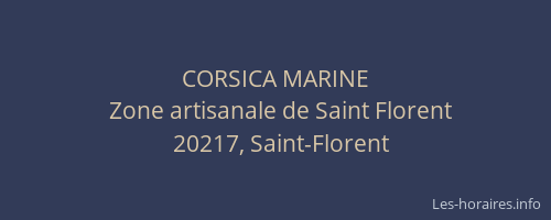 CORSICA MARINE