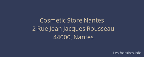 Cosmetic Store Nantes