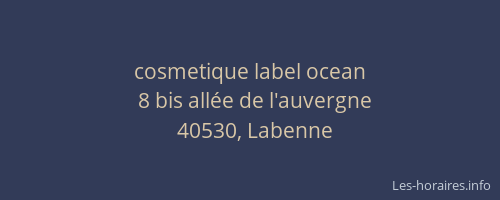 cosmetique label ocean