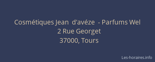 Cosmétiques Jean  d'avéze  - Parfums Wel