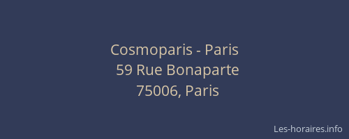 Cosmoparis - Paris