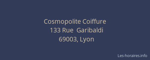 Cosmopolite Coiffure
