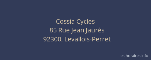 Cossia Cycles