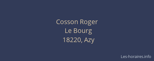 Cosson Roger