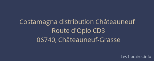 Costamagna distribution Châteauneuf