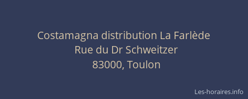 Costamagna distribution La Farlède