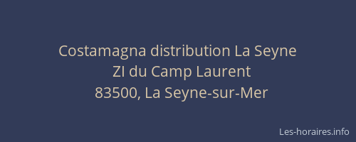 Costamagna distribution La Seyne