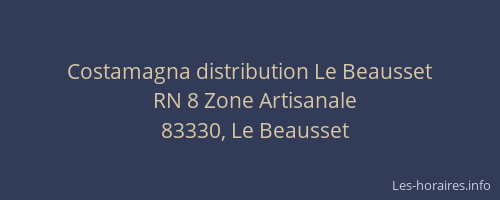 Costamagna distribution Le Beausset