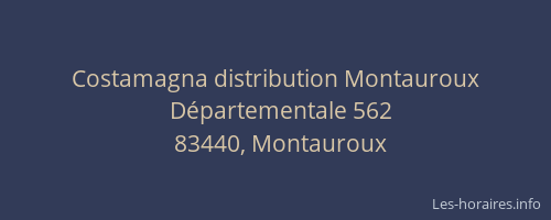 Costamagna distribution Montauroux