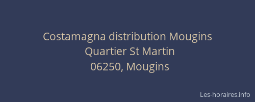 Costamagna distribution Mougins