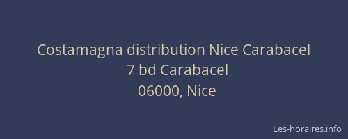 Costamagna distribution Nice Carabacel