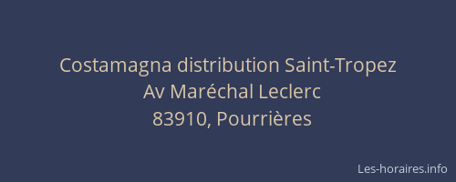 Costamagna distribution Saint-Tropez