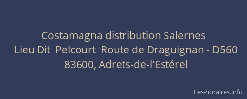 Costamagna distribution Salernes