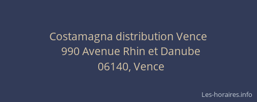 Costamagna distribution Vence