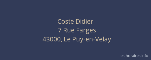Coste Didier