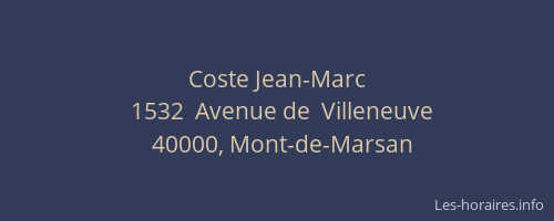 Coste Jean-Marc
