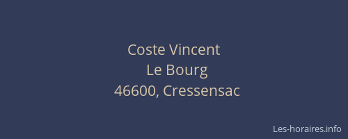 Coste Vincent