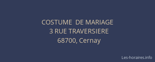 COSTUME  DE MARIAGE