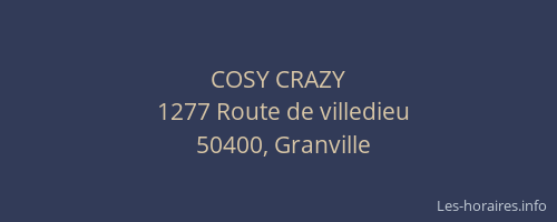 COSY CRAZY