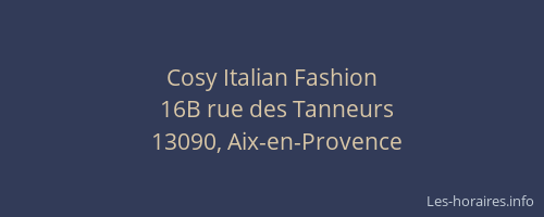 Cosy Italian Fashion