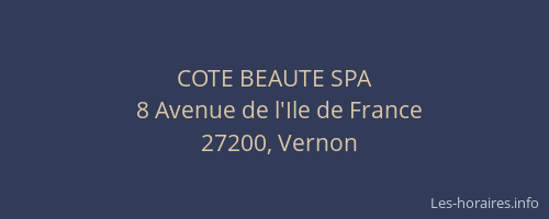 COTE BEAUTE SPA