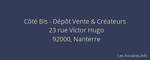 Côté Bis - Dépôt Vente & Créateurs