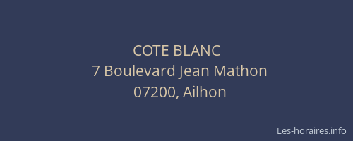 COTE BLANC