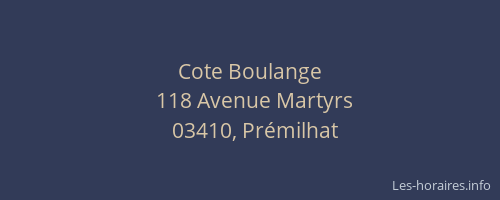 Cote Boulange