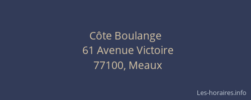 Côte Boulange
