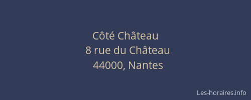 Côté Château