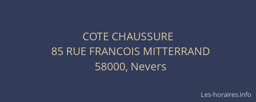 COTE CHAUSSURE