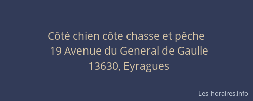 Côté chien côte chasse et pêche