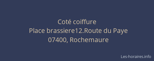 Coté coiffure