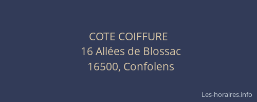 COTE COIFFURE