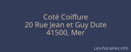 Coté Coiffure