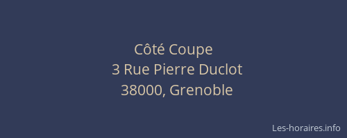 Côté Coupe