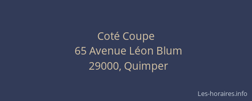 Coté Coupe