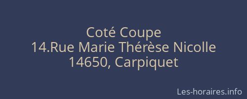 Coté Coupe