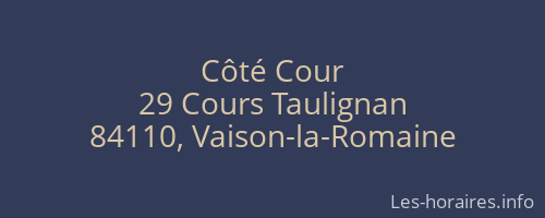 Côté Cour