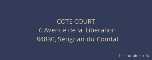 COTE COURT