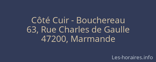 Côté Cuir - Bouchereau
