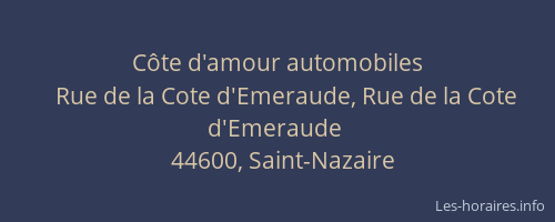 Côte d'amour automobiles